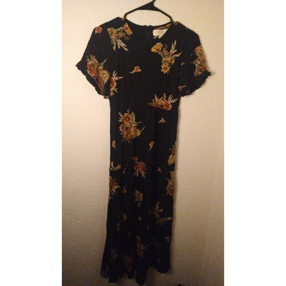 SaltWater Luxe Tiered Maxi Dress XS Floral Boho Trad Cottagecore Anthropologie